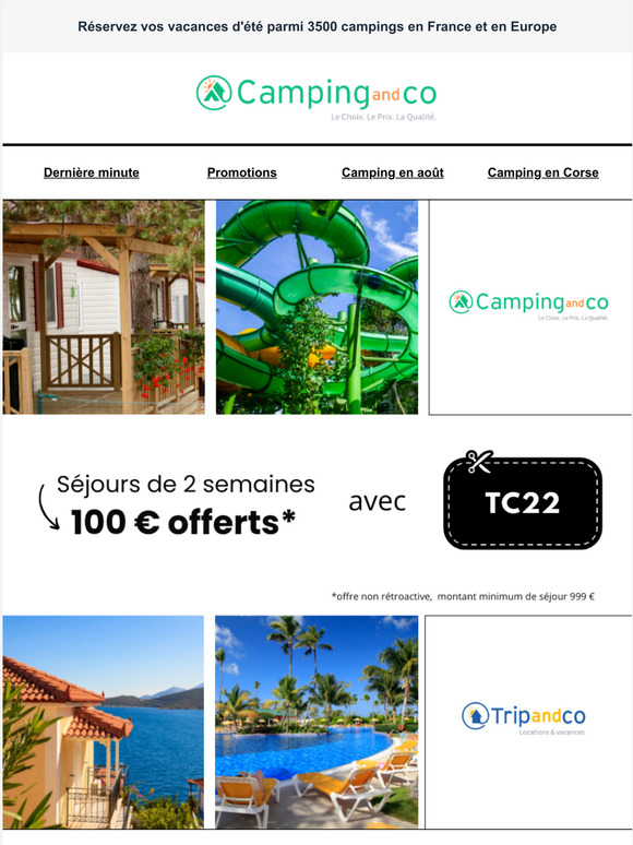  100 offerts sur vos prochaines vacances d't