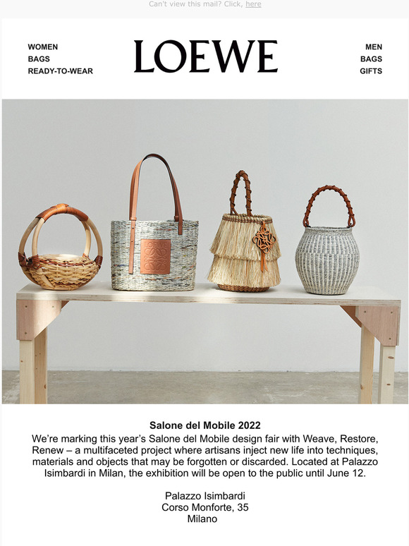 Loewe brings new life to objects with Weave, Restore, Renew