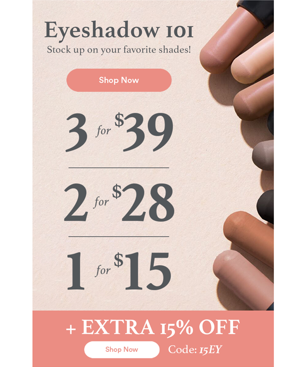 Eyeshadow 101 + Extra 15% OFF