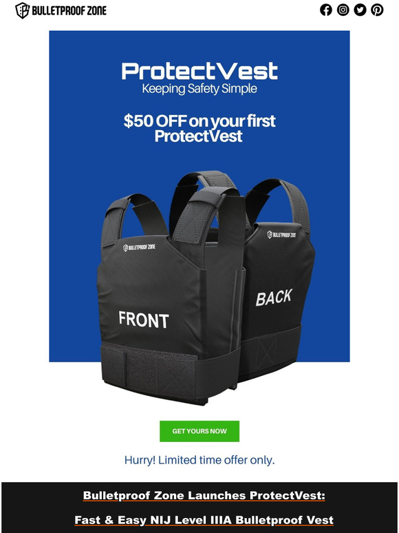 Bulletproof Zone Bulletproof Zones PROTECTVEST LAUNCH! Milled