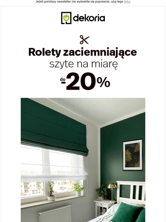 Do -20% na rolety zaciemniajce na miar! Skorzystaj >>