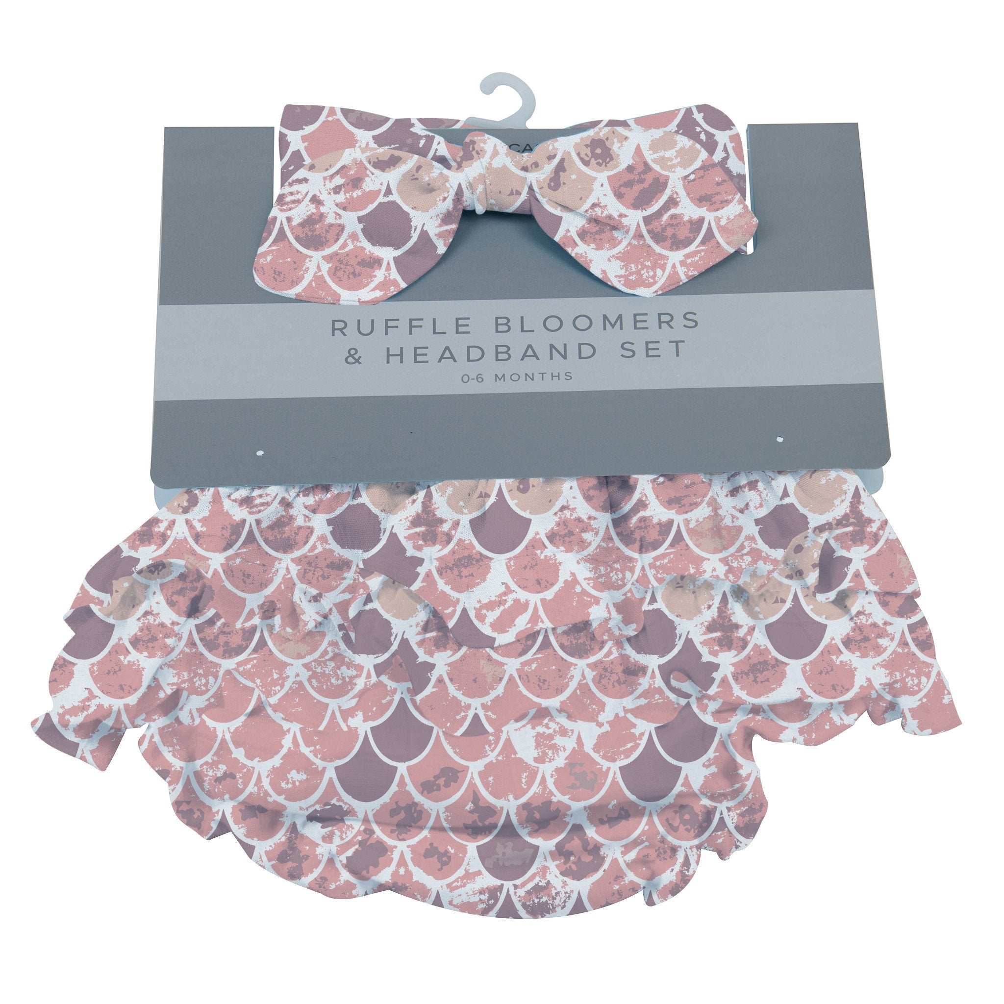 Image of Scales Ruffle Bamboo Bloomer Headband Set