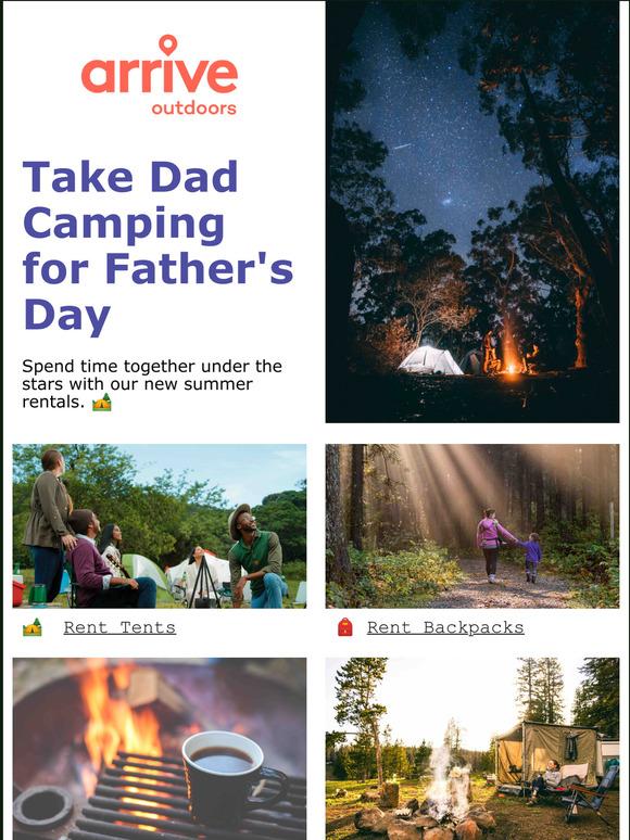 Easy Camping Rentals for Father's Day