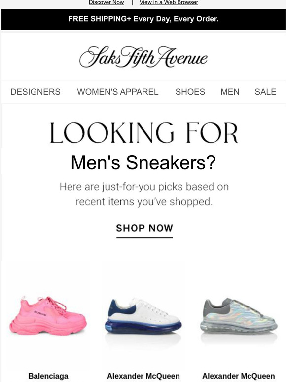 saks mens sneakers sale