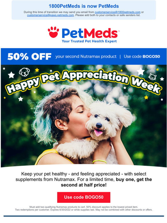 1800 Pet Meds Going BOGO for Pet Appreciation Week Milled