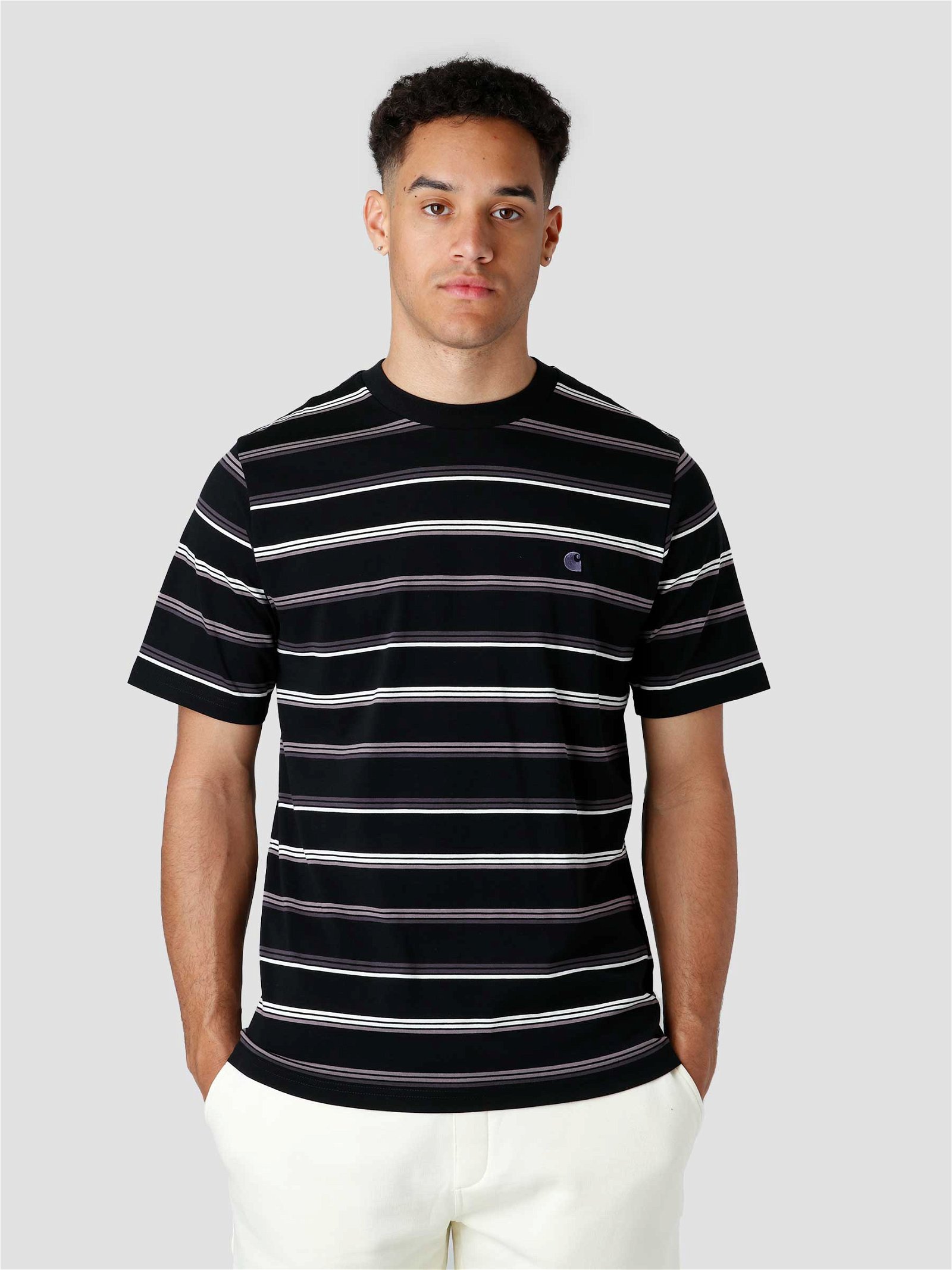 Image of Carhartt WIP Vonn T-Shirt Vonn Stripe Black Artichoke Artichoke I030671-0YBXX
