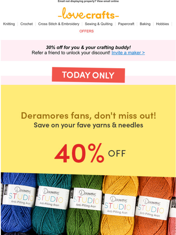 Save BIG with 40% of Deramores 
