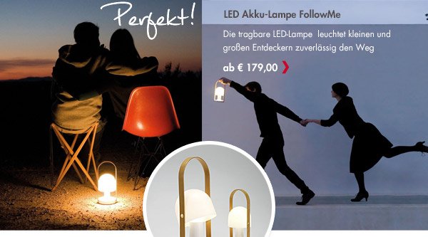 LED Akku-Lampe FollowMe ab 179,00 Euro