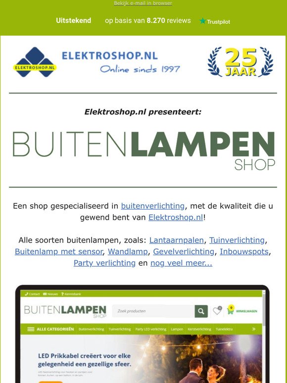 Heeft u de Buitenlampenshop.nl al gezien?