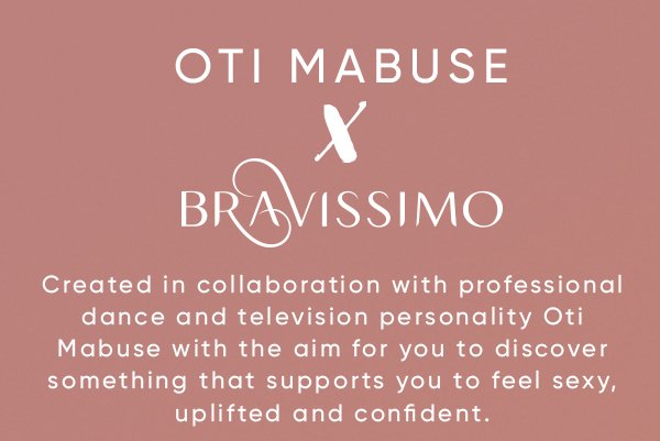 Oti Mabuse x Bravissimo  Lingerie and sportswear designed with Oti Mabuse