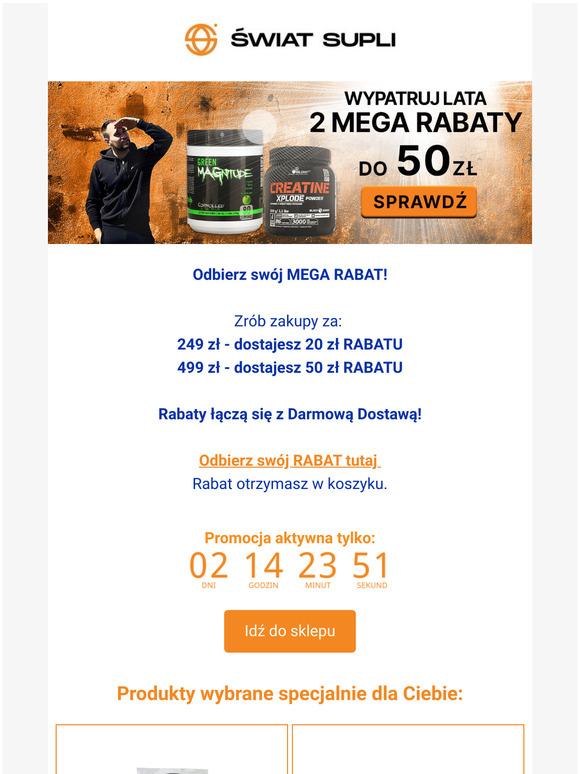 MEGA RABATY! Kup o 50 z taniej