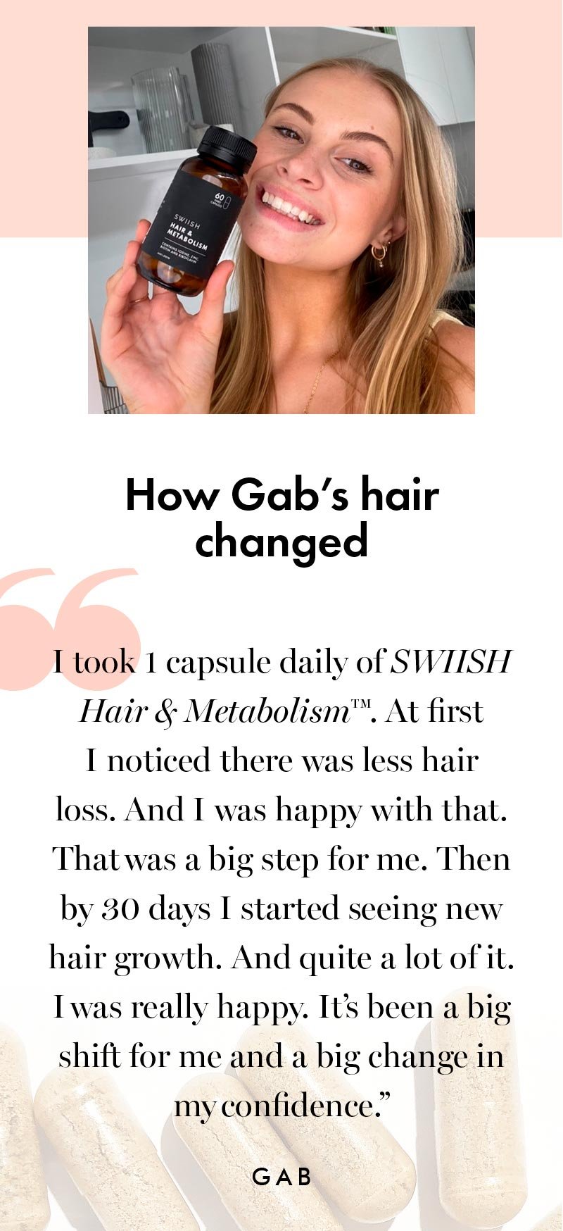 How Gab’s hair changed