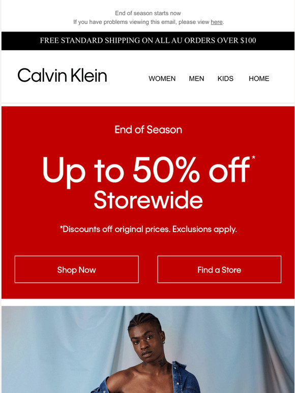 calvin klein email sign up discount