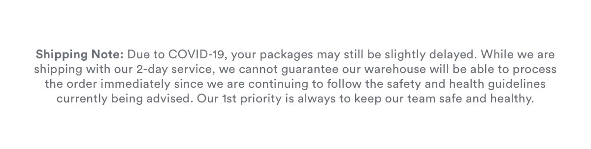 Shipping Disclaimer 