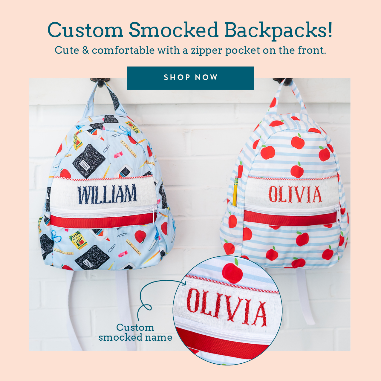 Custom Smocked Backpacks