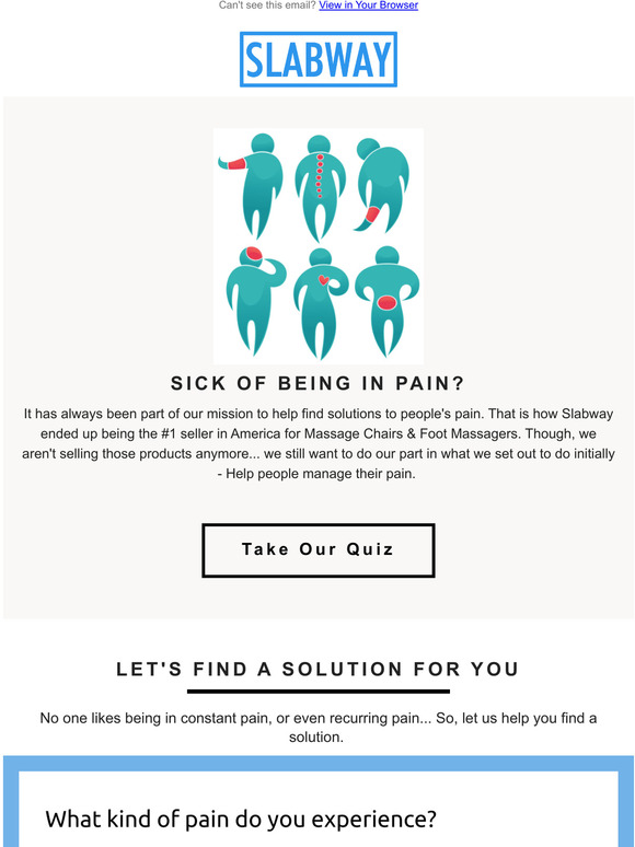 We're still here to help with your pain!