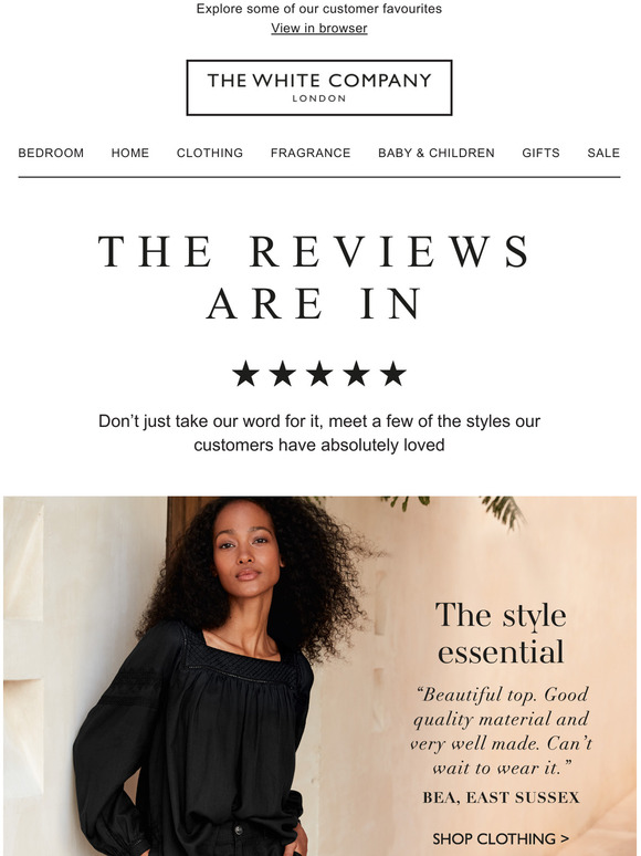 the white company (us & ca) The (5star) reviews are in Milled