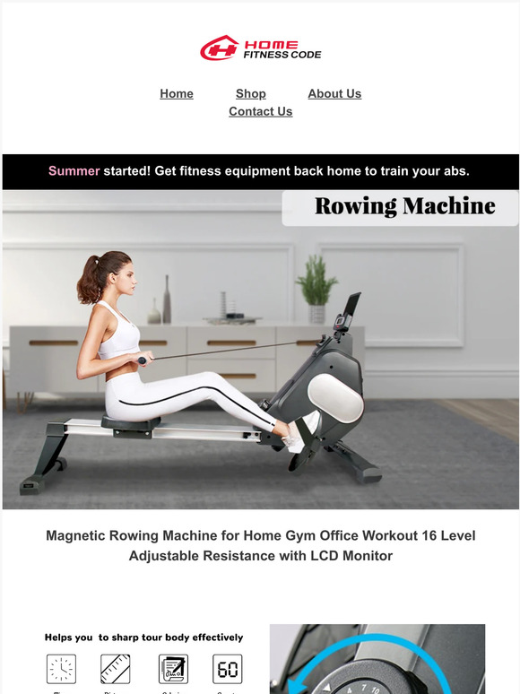 Home Fitness Code Rowing Machine —— Work Nearly 85 Muscles and