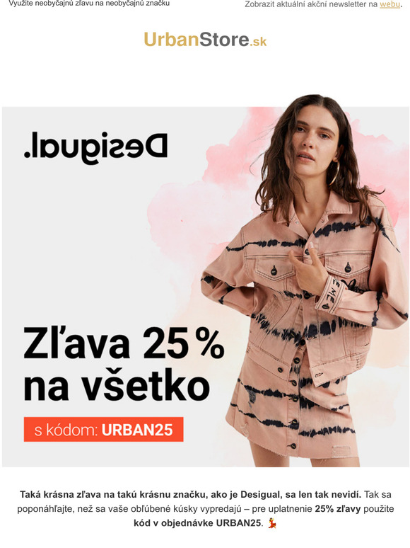 Zava 25 % na vetko od Desigual 