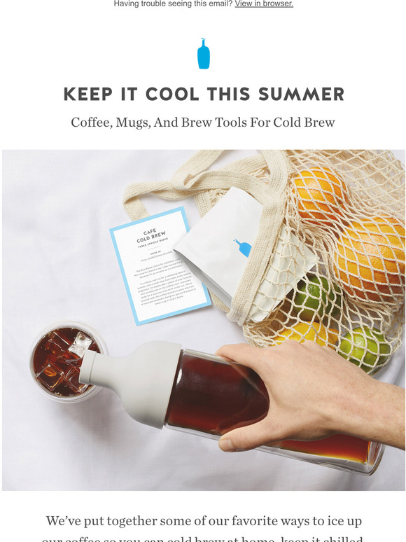 Blue Bottle Coffee Cold Brew Sets for a Hot, Hot Summer Milled