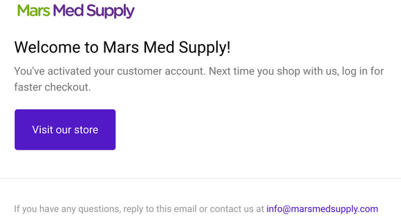 Customer account confirmation