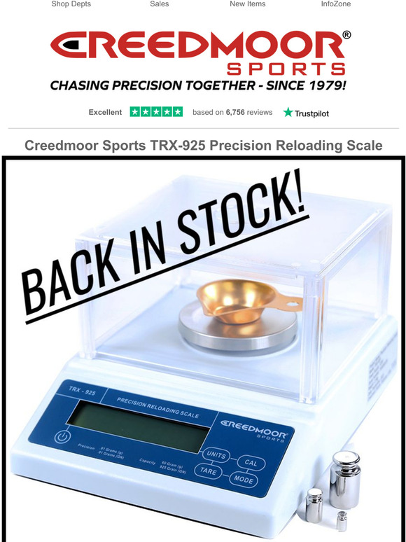 Creedmoor Sports: TRX-925 Reloading Scale Is Back In Stock! | Milled