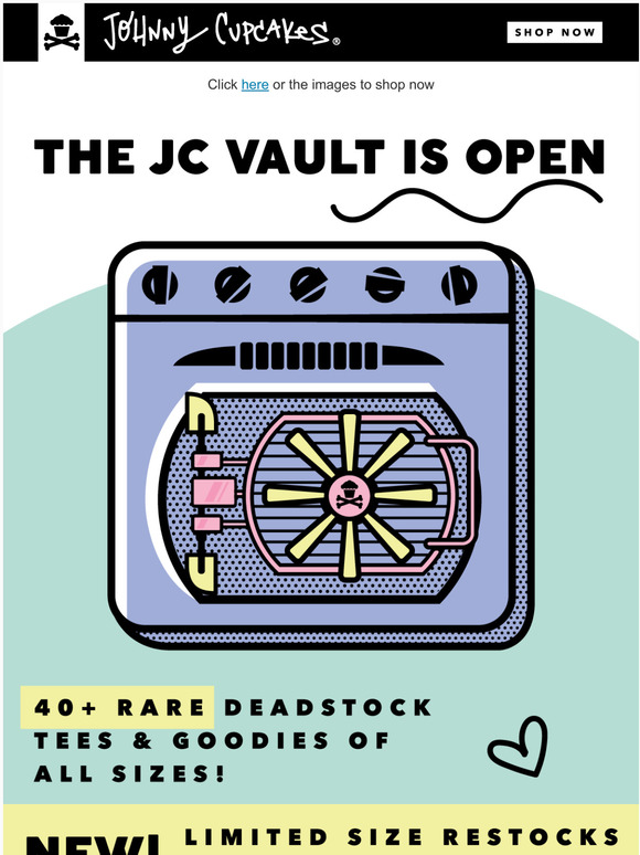 Johnny Cupcakes, Inc. Vault release PLUS tons of updates 🎉🎉🎉 Milled