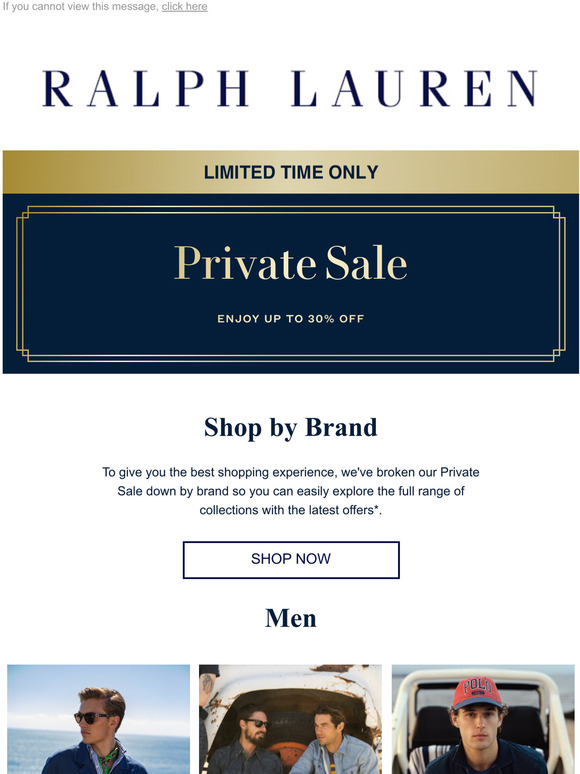 ralph lauren private sale