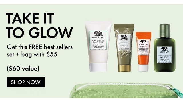 TAKE IT TO GLOW | Get this FREE best sellers set plus bag with $55 ($60 value) | SHOP NOW