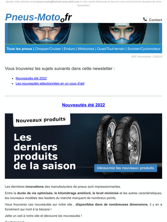 Nouveaux modèles de pneus innovants disponibles dès maintenant