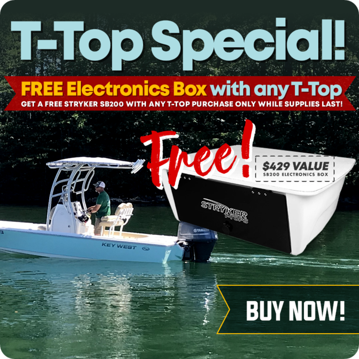 Stryker T-Tops: FREE Electronics Box with T-Top Purchase Today!