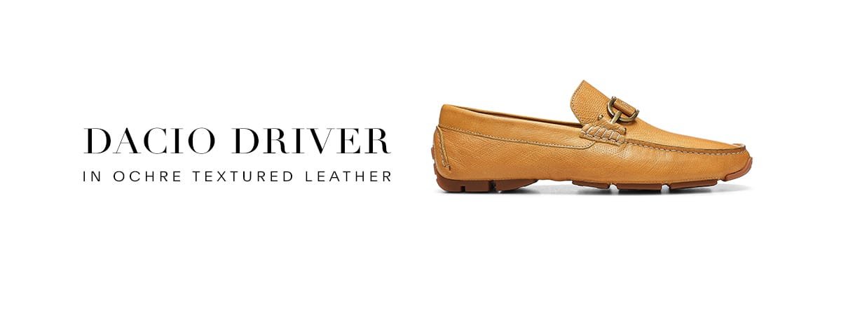 DACIO Driver in Ochre Textured Leather