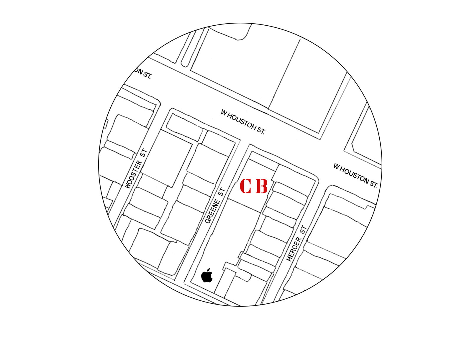 Map of Costa Brazil pop-up location.