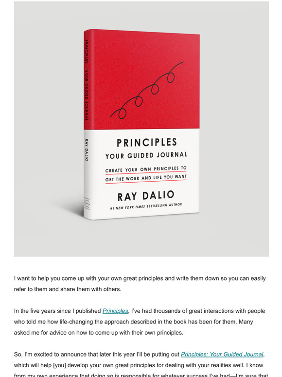 Principles for Success I want to help you write down your own