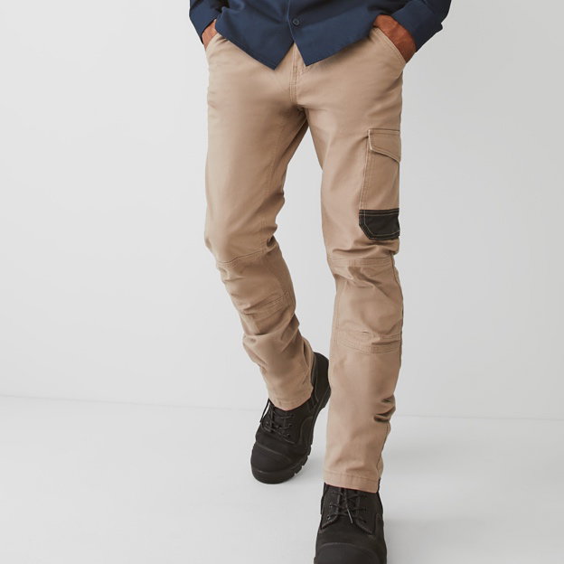 Slim leg work pants
Sizes: 30-42. $30.