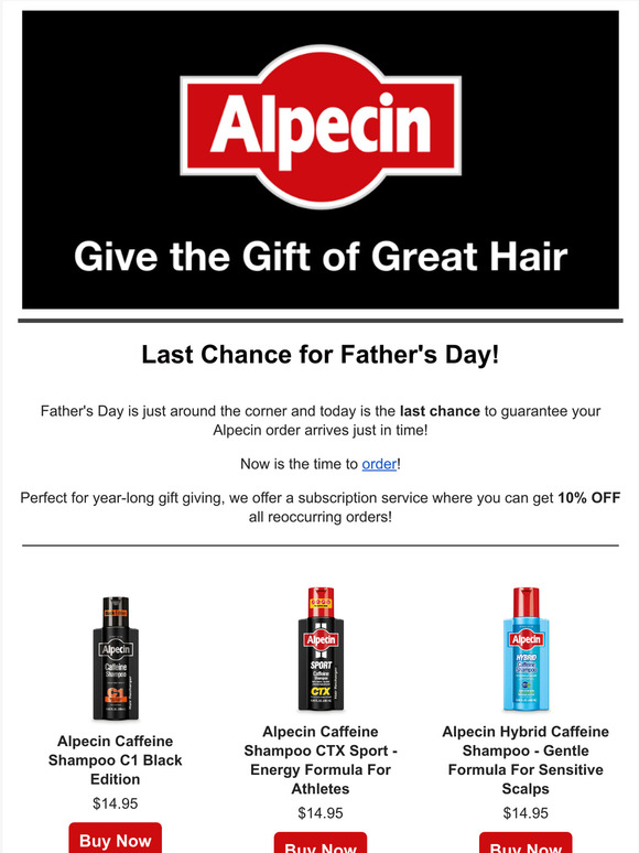 Last Chance for Father's Day!