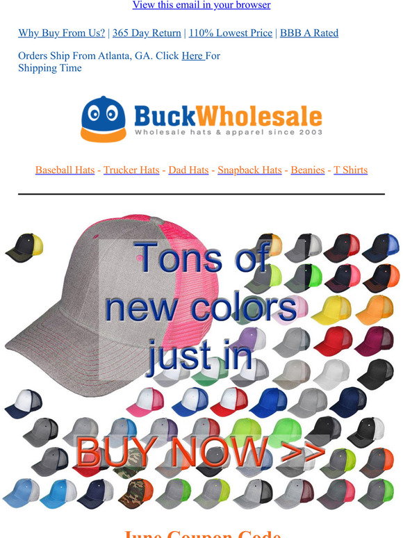 BuckWholesale.com: NEW Ponytail Hat 