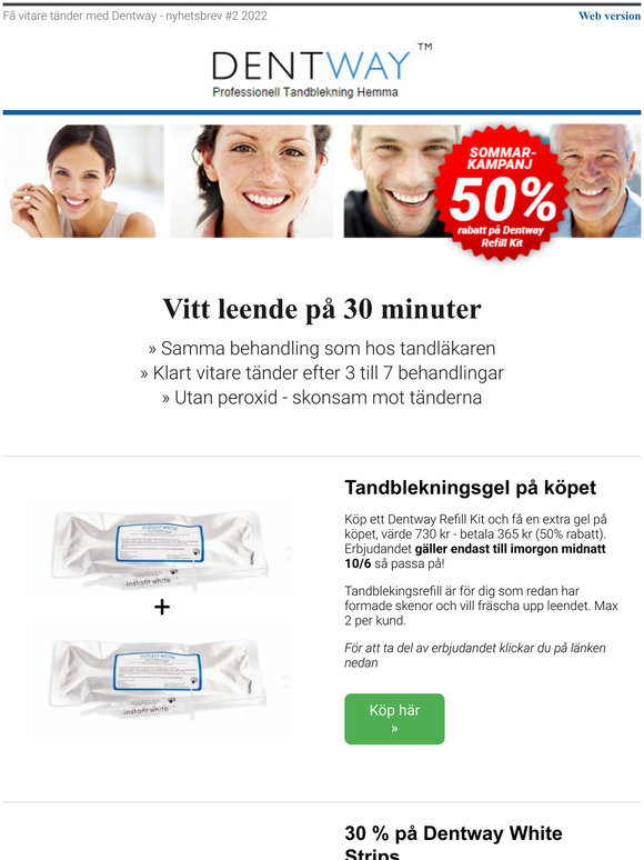🤩 Upp till 50% rabatt på Dentway och många fler erbjudanden
