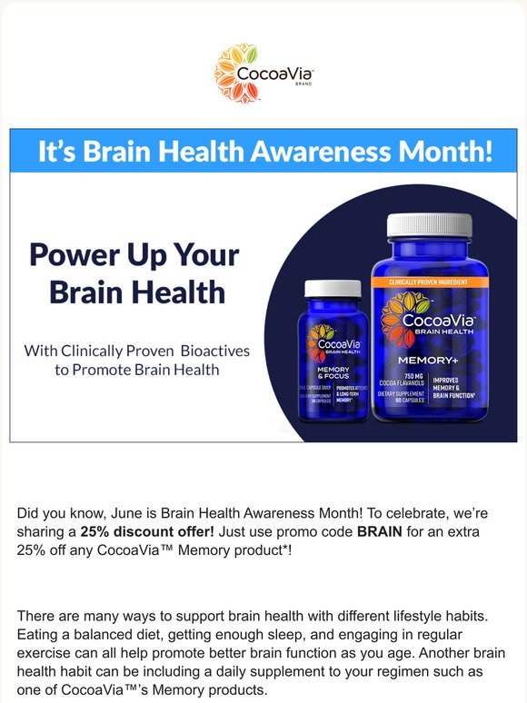 June is Brain Health Awareness Month