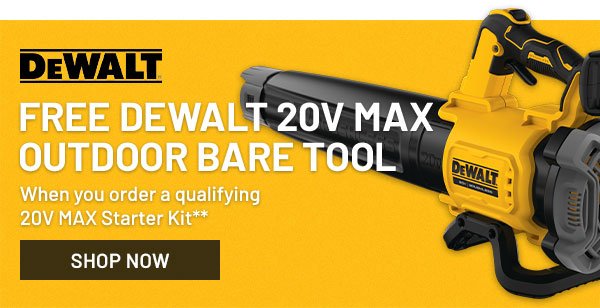 FREE DEWALT 20V MAX Outdoor Bare Tool