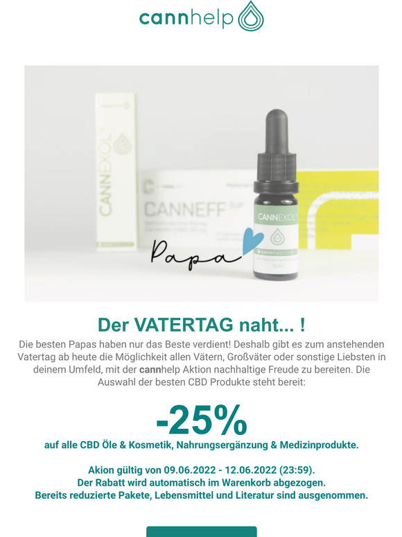 -25% zum Vatertag mit cannhelp