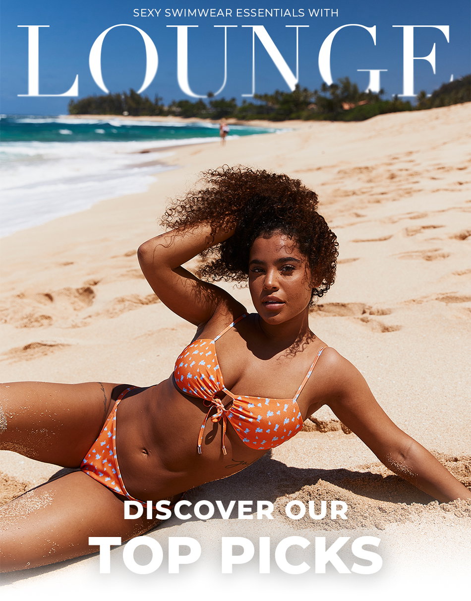 Lounge Underwear - LOUNGE Swim Black Miami Triangle Bikini Set