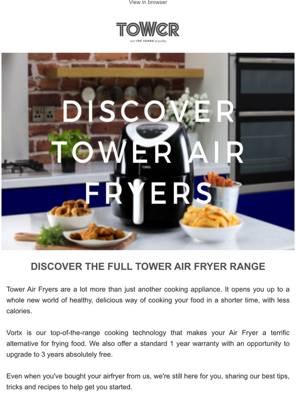 Tower Housewares Discover the Full Tower Air Fryer Range Today Milled