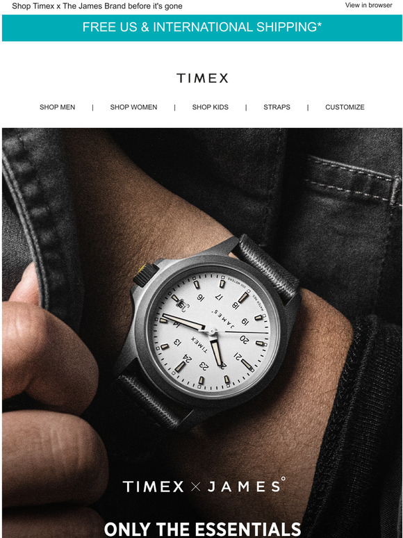 timex Timex and The James Brand Only the Essentials Milled