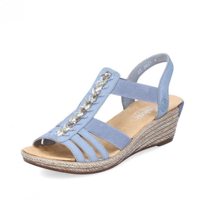62418-10 Neptune Fashion Wedge Sandals in Sky Blue 