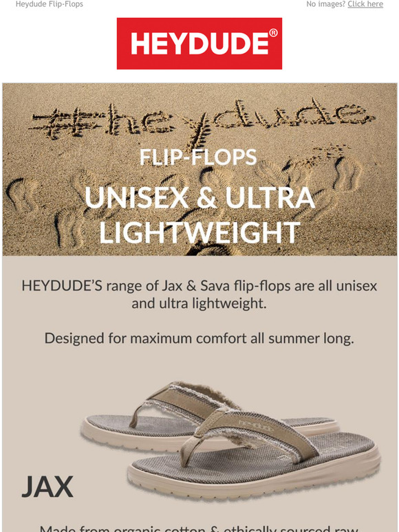 Hey dude best sale jax flip flops