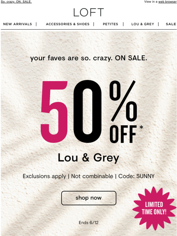 Lou & Grey Email Newsletters Shop Sales, Discounts, and Coupon Codes