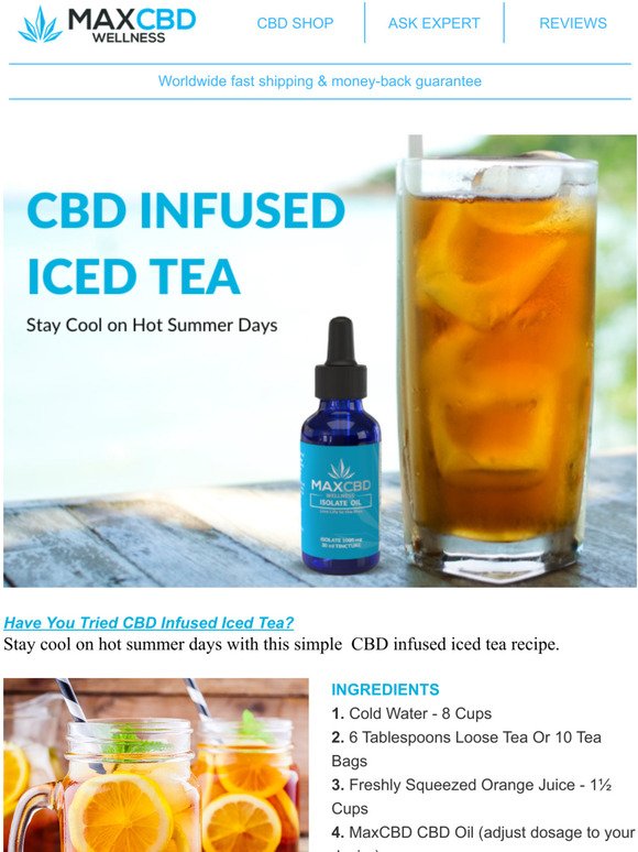 CBD Infused Iced Tea