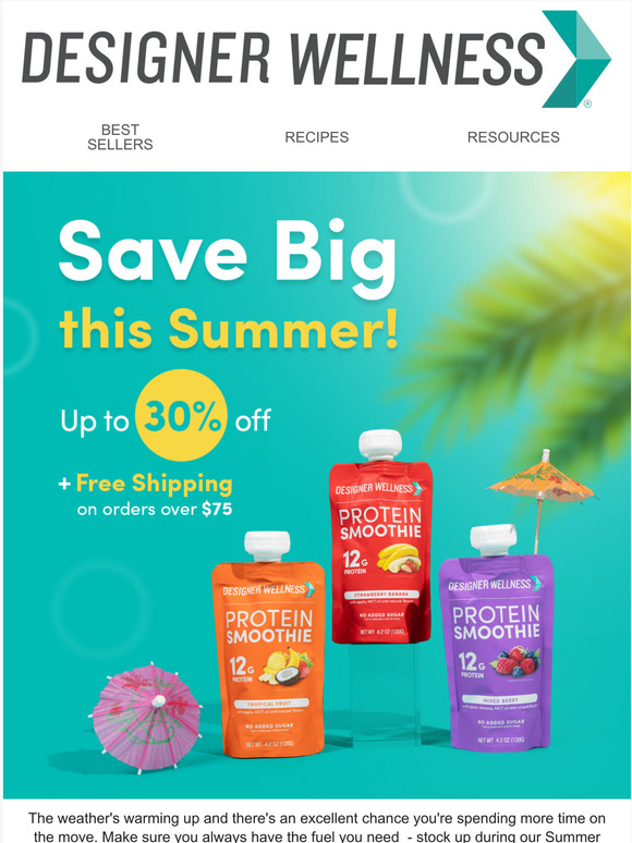 Summer means savings: Up to 30% off sitewide!
