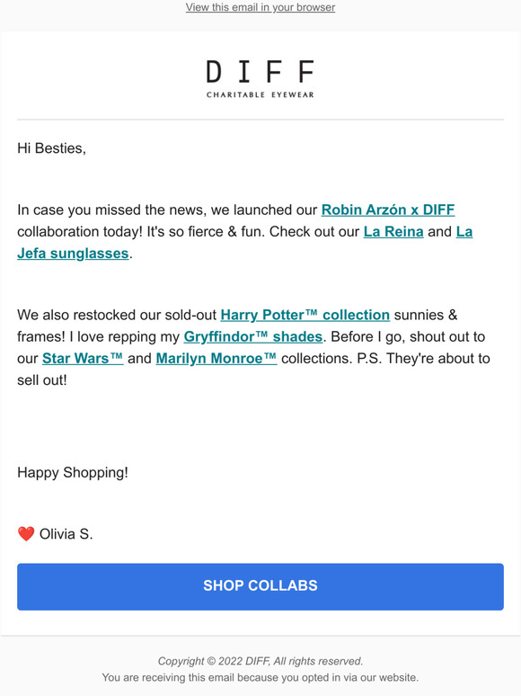 DIFF Eyewear NEW COLLAB! Shop Robin Arzón x DIFF. Milled